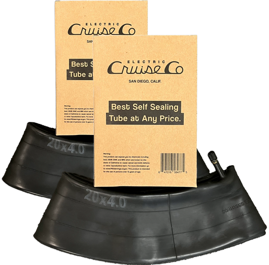 2 pack 20x4 bike tubes. 20x4 self sealing bike tubes. self sealing tubes for fat tire bikes. best 20x4 bike tubes. electric cruise company 20x4 bike tubes. self sealing fat tire bike tubes. self sealing 20x4 bike tubes. 20 x 4" bike tubes - self sealing. 20 x 4" self-sealing bike tubes
