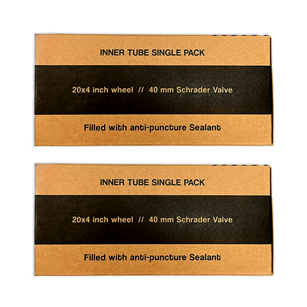 2 pack 20x4 bike tubes. 20x4 self sealing bike tubes. self sealing tubes for fat tire bikes. best 20x4 bike tubes. electric cruise company 20x4 bike tubes. self sealing fat tire bike tubes. self sealing 20x4 bike tubes. 20 x 4" bike tubes - self sealing. 20 x 4" self-sealing bike tubes