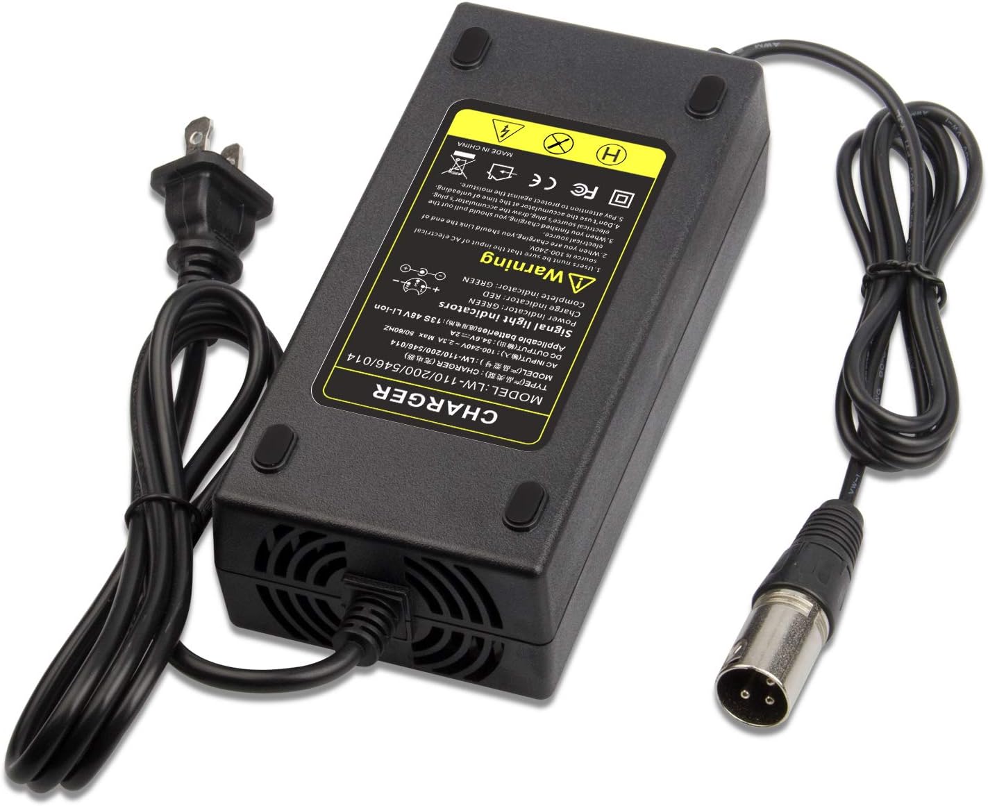 Ebike Charger 48V 3 Pin XLR 3 Amp Fast Charger for Electric Bike Ebike Charger 48V 3 Pin XLR 3 Amp Fast Charger for Electric Bike