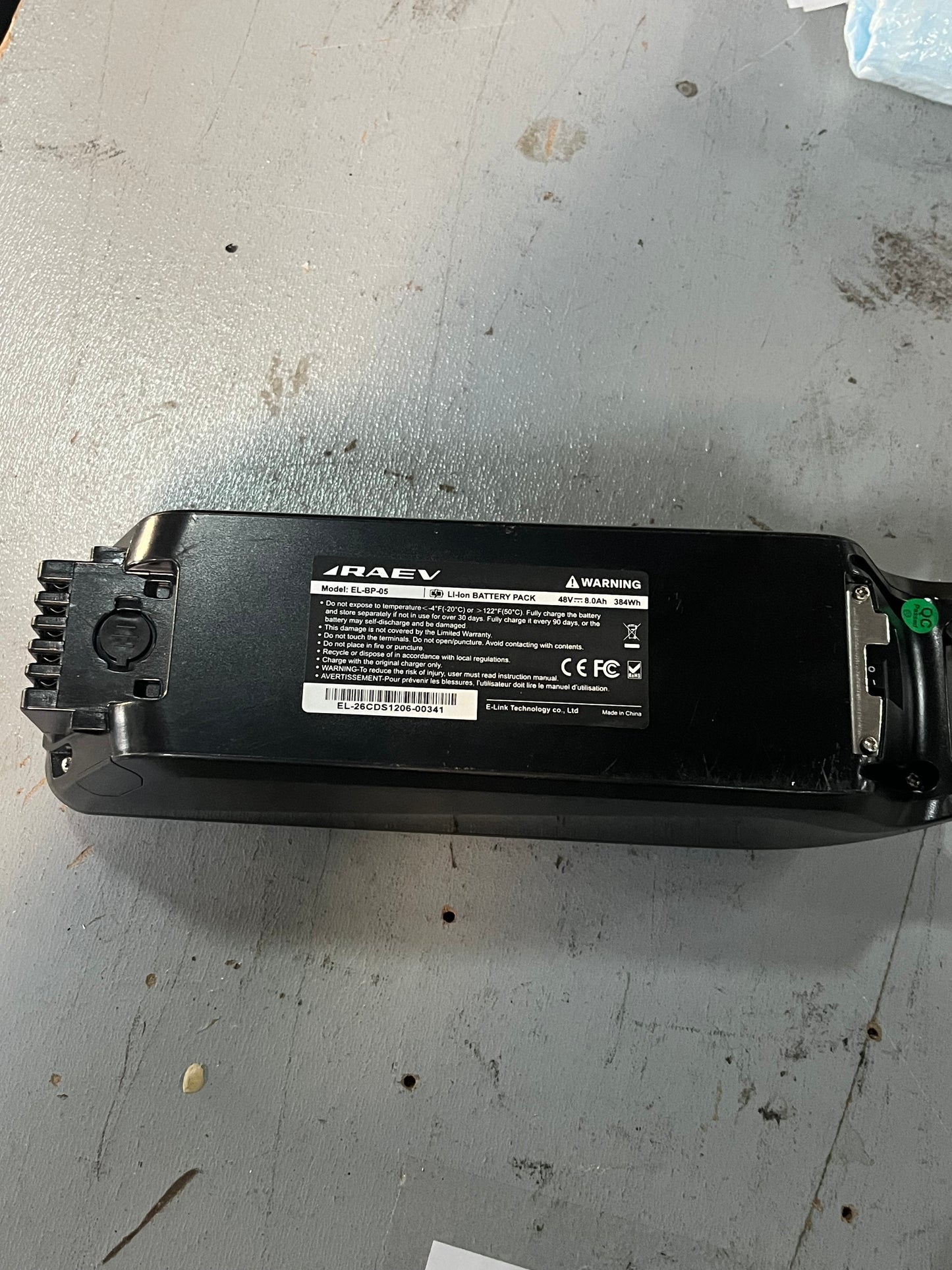 RAEV Bullet GT Battery for E Bike - 48V 8Ah