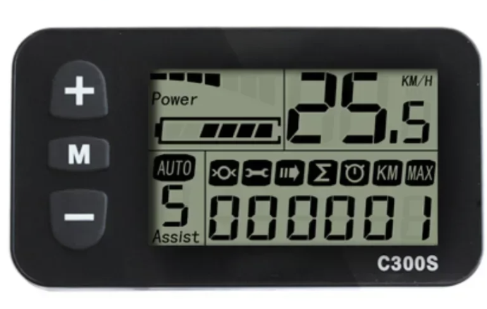Cs300 Screen C300S Display - Black and White LCD – Coastal Cruiser Bikes